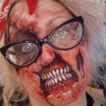 zombie face paint miss sparkles