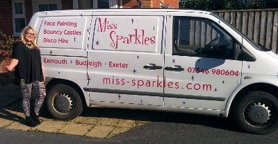 The sparklebus, Miss Sparkles Exmouth
